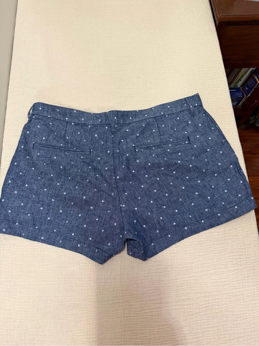 Old Navy Navy Blue Polka Dot Women's Shorts